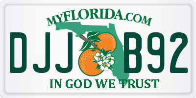 FL license plate DJJB92
