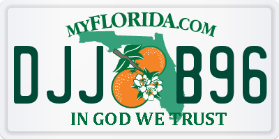 FL license plate DJJB96