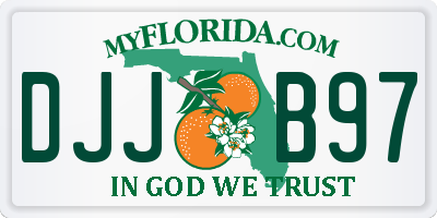 FL license plate DJJB97