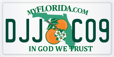 FL license plate DJJC09