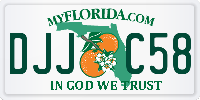 FL license plate DJJC58