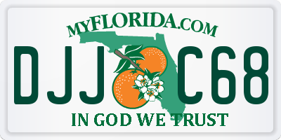 FL license plate DJJC68