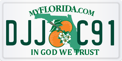 FL license plate DJJC91