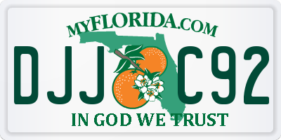 FL license plate DJJC92