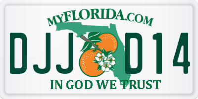 FL license plate DJJD14