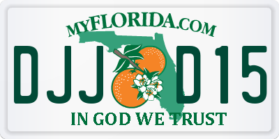 FL license plate DJJD15