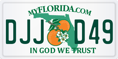 FL license plate DJJD49