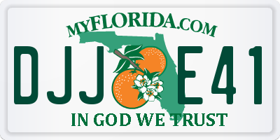 FL license plate DJJE41