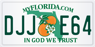 FL license plate DJJE64