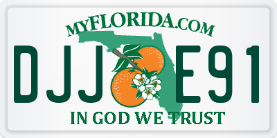 FL license plate DJJE91