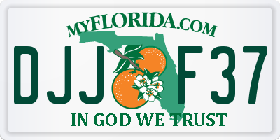 FL license plate DJJF37