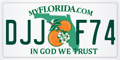 FL license plate DJJF74