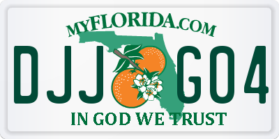 FL license plate DJJG04