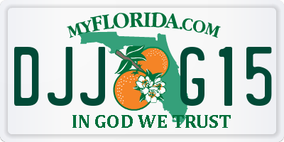 FL license plate DJJG15