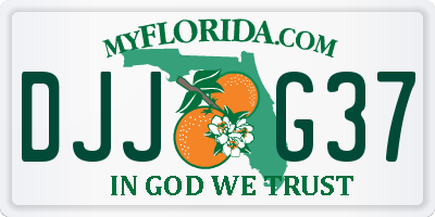 FL license plate DJJG37