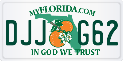 FL license plate DJJG62