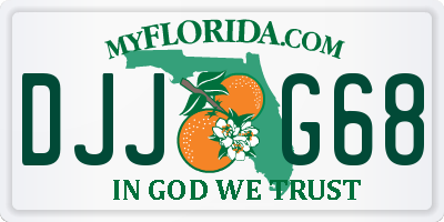 FL license plate DJJG68