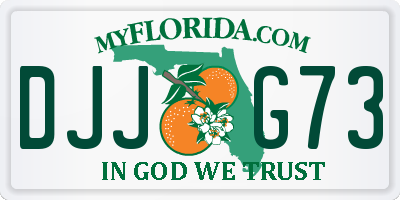 FL license plate DJJG73