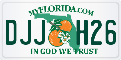FL license plate DJJH26