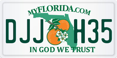 FL license plate DJJH35