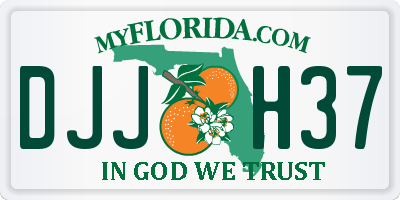 FL license plate DJJH37