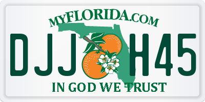 FL license plate DJJH45