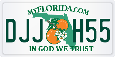 FL license plate DJJH55
