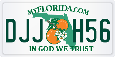 FL license plate DJJH56