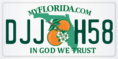 FL license plate DJJH58