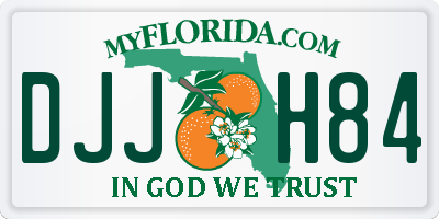 FL license plate DJJH84