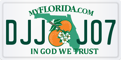 FL license plate DJJJ07