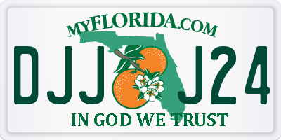 FL license plate DJJJ24