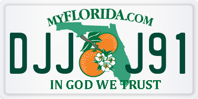 FL license plate DJJJ91
