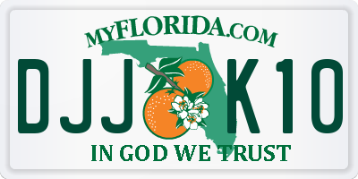 FL license plate DJJK10