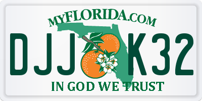 FL license plate DJJK32