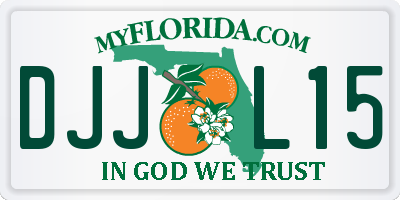 FL license plate DJJL15