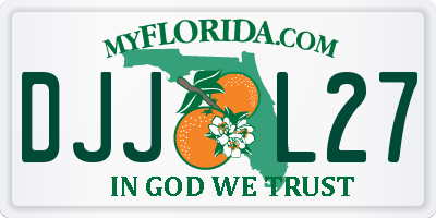FL license plate DJJL27