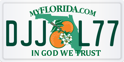FL license plate DJJL77