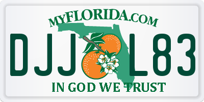 FL license plate DJJL83