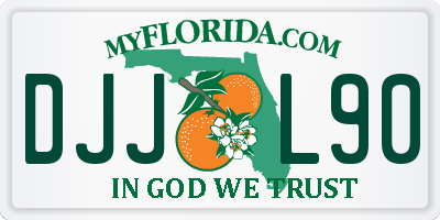 FL license plate DJJL90
