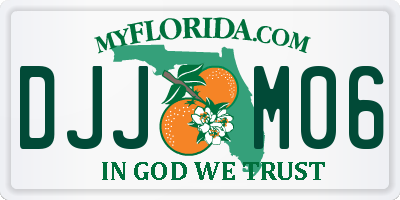 FL license plate DJJM06