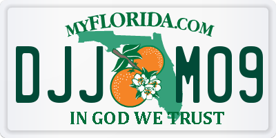 FL license plate DJJM09