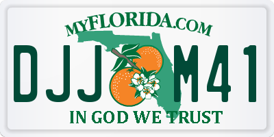 FL license plate DJJM41