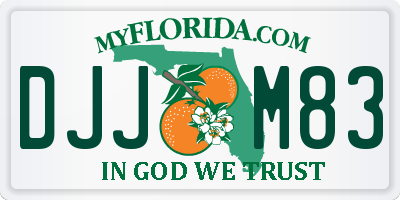 FL license plate DJJM83