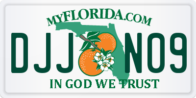 FL license plate DJJN09