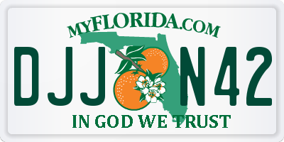 FL license plate DJJN42