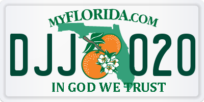 FL license plate DJJO20