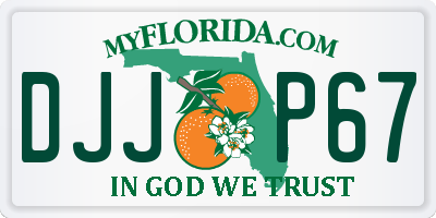 FL license plate DJJP67