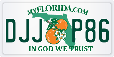 FL license plate DJJP86