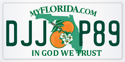 FL license plate DJJP89